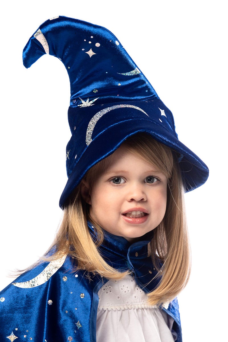 Little Adventures Royal Blue Wizard Costume Hat Age 3+ - Image 1